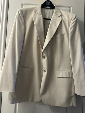 Stafford Cream Two-Button Men's Blazer